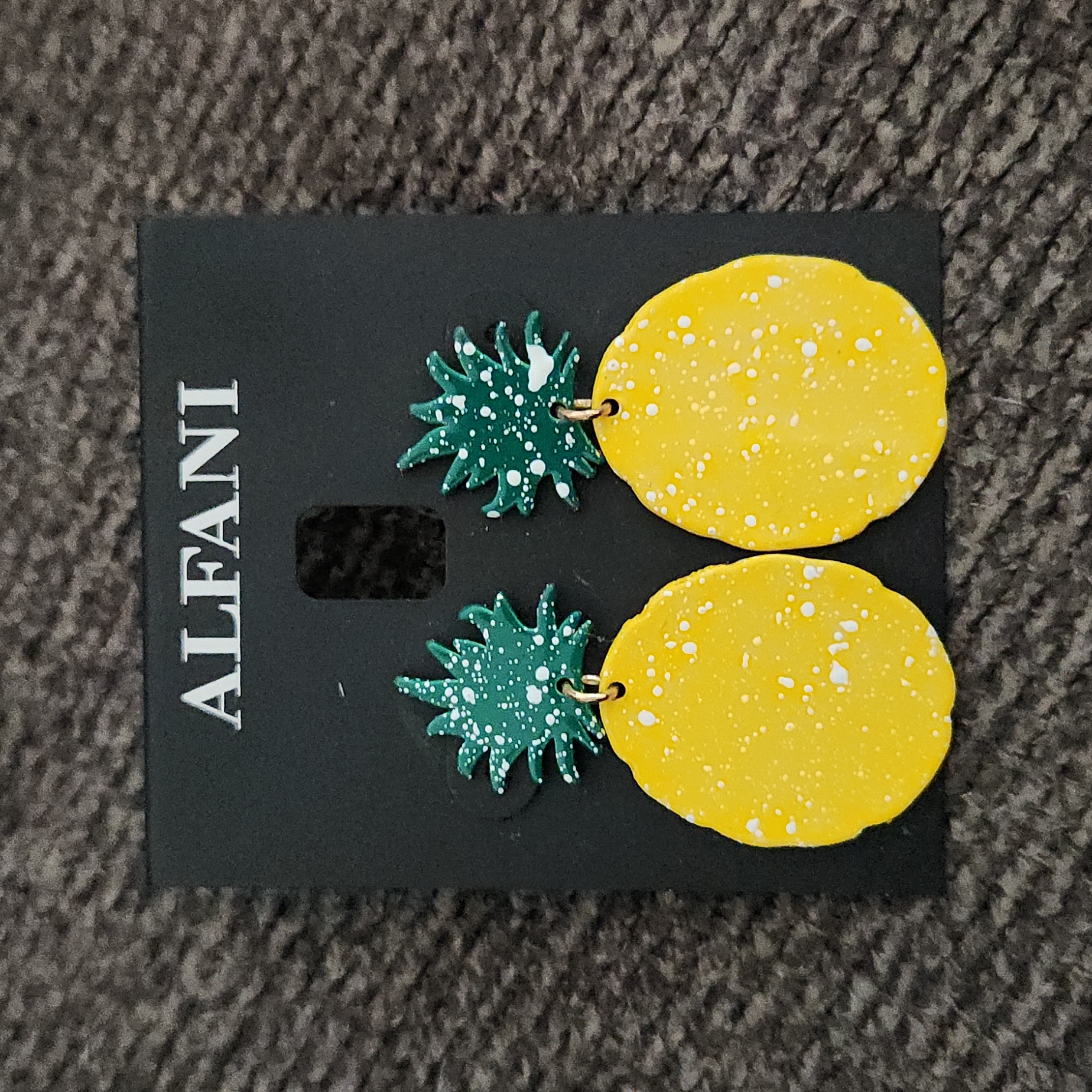 Alfani GoldTone Colored Pineapple Drop Earrings